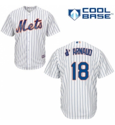 Men's Majestic New York Mets #18 Travis d'Arnaud Replica White Home Cool Base MLB Jersey