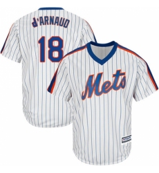 Youth Majestic New York Mets #18 Travis d'Arnaud Replica White Alternate Cool Base MLB Jersey