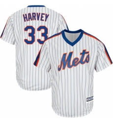 Men's Majestic New York Mets #33 Matt Harvey Replica White Alternate Cool Base MLB Jersey