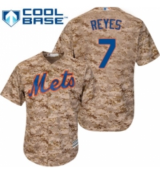 Men's Majestic New York Mets #7 Jose Reyes Replica Camo Alternate Cool Base MLB Jersey