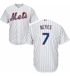 Men's Majestic New York Mets #7 Jose Reyes Replica White Home Cool Base MLB Jersey