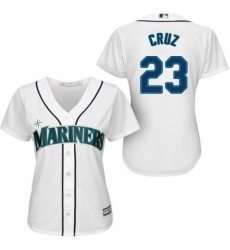 Women's Majestic Seattle Mariners #23 Nelson Cruz Authentic White Home Cool Base MLB Jersey