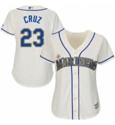 Women's Majestic Seattle Mariners #23 Nelson Cruz Replica Cream Alternate Cool Base MLB Jersey