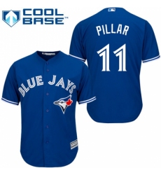 Men's Majestic Toronto Blue Jays #11 Kevin Pillar Replica Blue Alternate MLB Jersey