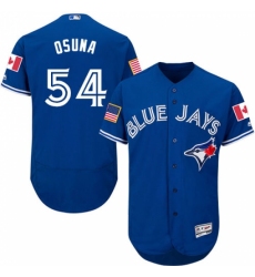 Men's Majestic Toronto Blue Jays #54 Roberto Osuna Authentic Royal Blue Fashion Stars & Stripes Flex Base MLB Jersey Men's Majestic Toronto Blue Jays #54 Roberto Osuna Authentic Royal Blue Fashion Stars & Stripes Flex Base MLB Jersey