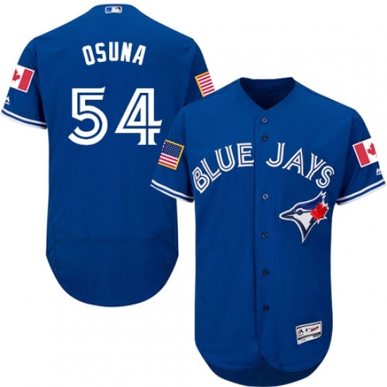 Men's Majestic Toronto Blue Jays #54 Roberto Osuna Authentic Royal Blue Fashion Stars & Stripes Flex Base MLB Jersey Men's Majestic Toronto Blue Jays #54 Roberto Osuna Authentic Royal Blue Fashion Stars & Stripes Flex Base MLB Jersey