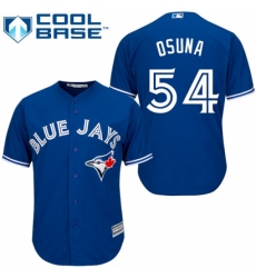 Men's Majestic Toronto Blue Jays #54 Roberto Osuna Replica Blue Alternate MLB Jersey