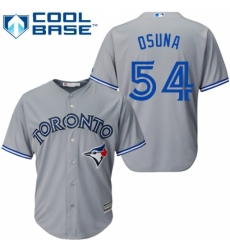 Men's Majestic Toronto Blue Jays #54 Roberto Osuna Replica Grey Road MLB Jersey Men's Majestic Toronto Blue Jays #54 Roberto Osuna Replica Grey Road MLB Jersey