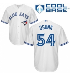 Men's Majestic Toronto Blue Jays #54 Roberto Osuna Replica White Home MLB Jersey