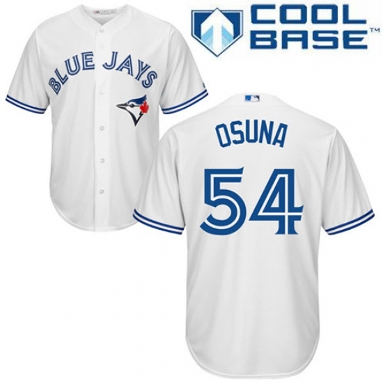 Men's Majestic Toronto Blue Jays #54 Roberto Osuna Replica White Home MLB Jersey Men's Majestic Toronto Blue Jays #54 Roberto Osuna Replica White Home MLB Jersey
