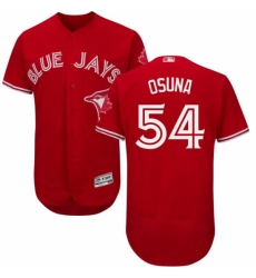 Men's Majestic Toronto Blue Jays #54 Roberto Osuna Scarlet Flexbase Authentic Collection Alternate MLB Jersey