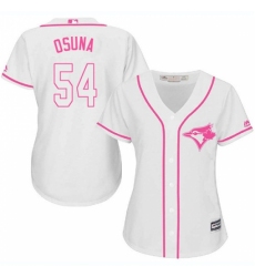 Women's Majestic Toronto Blue Jays #54 Roberto Osuna Replica White Fashion Cool Base MLB Jersey Women's Majestic Toronto Blue Jays #54 Roberto Osuna Replica White Fashion Cool Base MLB Jersey