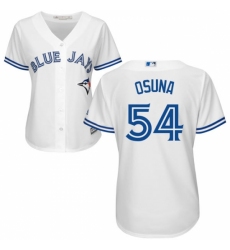 Women's Majestic Toronto Blue Jays #54 Roberto Osuna Replica White Home MLB Jersey Women's Majestic Toronto Blue Jays #54 Roberto Osuna Replica White Home MLB Jersey