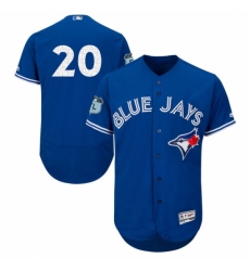 Men's Majestic Toronto Blue Jays #20 Josh Donaldson Royal Blue 2017 Spring Training Authentic Collection Flex Base MLB Jersey