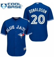 Women's Majestic Toronto Blue Jays #20 Josh Donaldson Authentic Blue MLB Jersey
