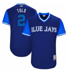 Men's Majestic Toronto Blue Jays #2 Troy Tulowitzki 