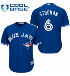 Women's Majestic Toronto Blue Jays #6 Marcus Stroman Authentic Blue MLB Jersey