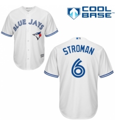Women's Majestic Toronto Blue Jays #6 Marcus Stroman Replica White MLB Jersey