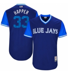 Men's Majestic Toronto Blue Jays #33 J.A. Happ 