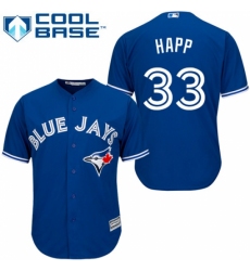 Youth Majestic Toronto Blue Jays #33 J.A. Happ Authentic Blue Alternate MLB Jersey