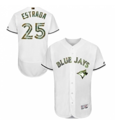 Men's Majestic Toronto Blue Jays #25 Marco Estrada Authentic White 2016 Memorial Day Fashion Flex Base MLB Jersey Men's Majestic Toronto Blue Jays #25 Marco Estrada Authentic White 2016 Memorial Day Fashion Flex Base MLB Jersey