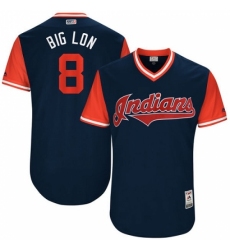 Men's Majestic Cleveland Indians #8 Lonnie Chisenhall 