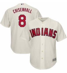 Youth Majestic Cleveland Indians #8 Lonnie Chisenhall Replica Cream Alternate 2 Cool Base MLB Jersey