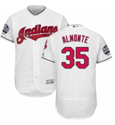 Men's Majestic Cleveland Indians #35 Abraham Almonte White 2016 World Series Bound Flexbase Authentic Collection MLB Jersey Men's Majestic Cleveland Indians #35 Abraham Almonte White 2016 World Series Bound Flexbase Authentic Collection MLB Jersey