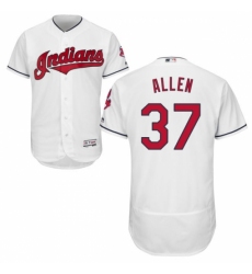 Men's Majestic Cleveland Indians #37 Cody Allen White Flexbase Authentic Collection MLB Jersey