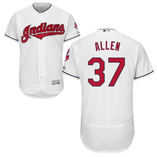 Men's Majestic Cleveland Indians #37 Cody Allen White Flexbase Authentic Collection MLB Jersey Men's Majestic Cleveland Indians #37 Cody Allen White Flexbase Authentic Collection MLB Jersey