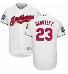 Men's Majestic Cleveland Indians #23 Michael Brantley White 2016 World Series Bound Flexbase Authentic Collection MLB Jersey