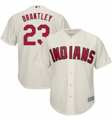 Youth Majestic Cleveland Indians #23 Michael Brantley Authentic Cream Alternate 2 Cool Base MLB Jersey