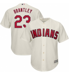 Youth Majestic Cleveland Indians #23 Michael Brantley Replica Cream Alternate 2 Cool Base MLB Jersey