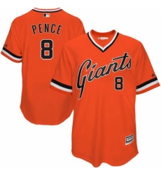 Men's Majestic San Francisco Giants #8 Hunter Pence Authentic Orange 1978 Turn Back The Clock MLB Jersey