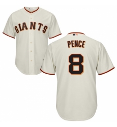 Men's Majestic San Francisco Giants #8 Hunter Pence Replica Cream Home Cool Base MLB Jersey