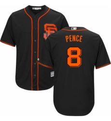Youth Majestic San Francisco Giants #8 Hunter Pence Authentic Black Alternate Cool Base MLB Jersey