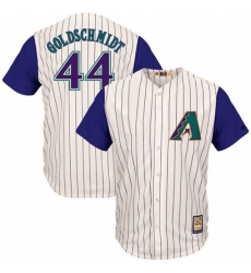 Men's Majestic Arizona Diamondbacks #44 Paul Goldschmidt Authentic Cream Cooperstown Throwback MLB Jersey