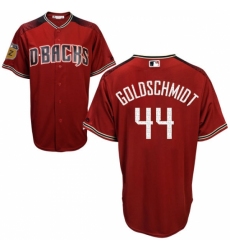 Youth Majestic Arizona Diamondbacks #44 Paul Goldschmidt Authentic Crimson 2017 Spring Training Cool Base MLB Jersey