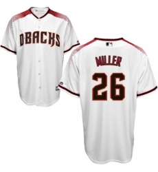Men's Majestic Arizona Diamondbacks #26 Shelby Miller White Home Cool Base MLB Jersey Men's Majestic Arizona Diamondbacks #26 Shelby Miller White Home Cool Base MLB Jersey