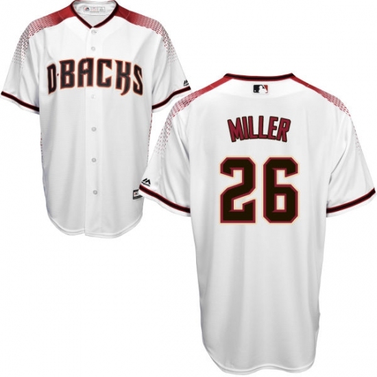 Men's Majestic Arizona Diamondbacks #26 Shelby Miller White Home Cool Base MLB Jersey Men's Majestic Arizona Diamondbacks #26 Shelby Miller White Home Cool Base MLB Jersey