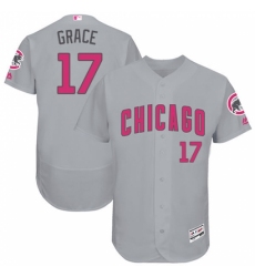 Men's Majestic Chicago Cubs #17 Mark Grace Grey Mother's Day Flexbase Authentic Collection MLB Jersey