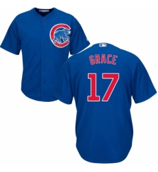 Men's Majestic Chicago Cubs #17 Mark Grace Replica Royal Blue Alternate Cool Base MLB Jersey