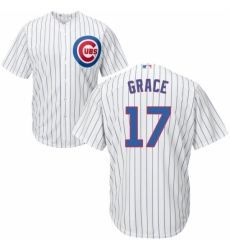 Men's Majestic Chicago Cubs #17 Mark Grace Replica White Home Cool Base MLB Jersey