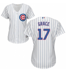 Women's Majestic Chicago Cubs #17 Mark Grace Replica White Home Cool Base MLB Jersey
