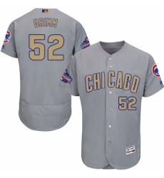 Men's Majestic Chicago Cubs #52 Justin Grimm Authentic Gray 2017 Gold Champion Flex Base MLB Jersey