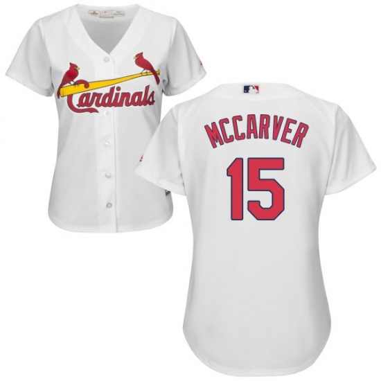 Women's Majestic St. Louis Cardinals #15 Tim McCarver Replica White Home Cool Base MLB Jersey Women's Majestic St. Louis Cardinals #15 Tim McCarver Replica White Home Cool Base MLB Jersey