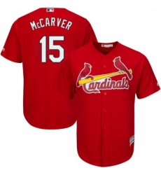 Youth Majestic St. Louis Cardinals #15 Tim McCarver Replica Red Alternate Cool Base MLB Jersey Youth Majestic St. Louis Cardinals #15 Tim McCarver Replica Red Alternate Cool Base MLB Jersey