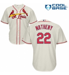 Men's Majestic St. Louis Cardinals #22 Mike Matheny Replica Cream Alternate Cool Base MLB Jersey