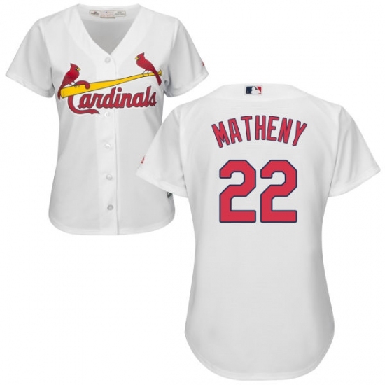 Women's Majestic St. Louis Cardinals #22 Mike Matheny Replica White Home Cool Base MLB Jersey Women's Majestic St. Louis Cardinals #22 Mike Matheny Replica White Home Cool Base MLB Jersey