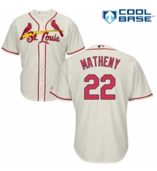 Youth Majestic St. Louis Cardinals #22 Mike Matheny Replica Cream Alternate Cool Base MLB Jersey Youth Majestic St. Louis Cardinals #22 Mike Matheny Replica Cream Alternate Cool Base MLB Jersey